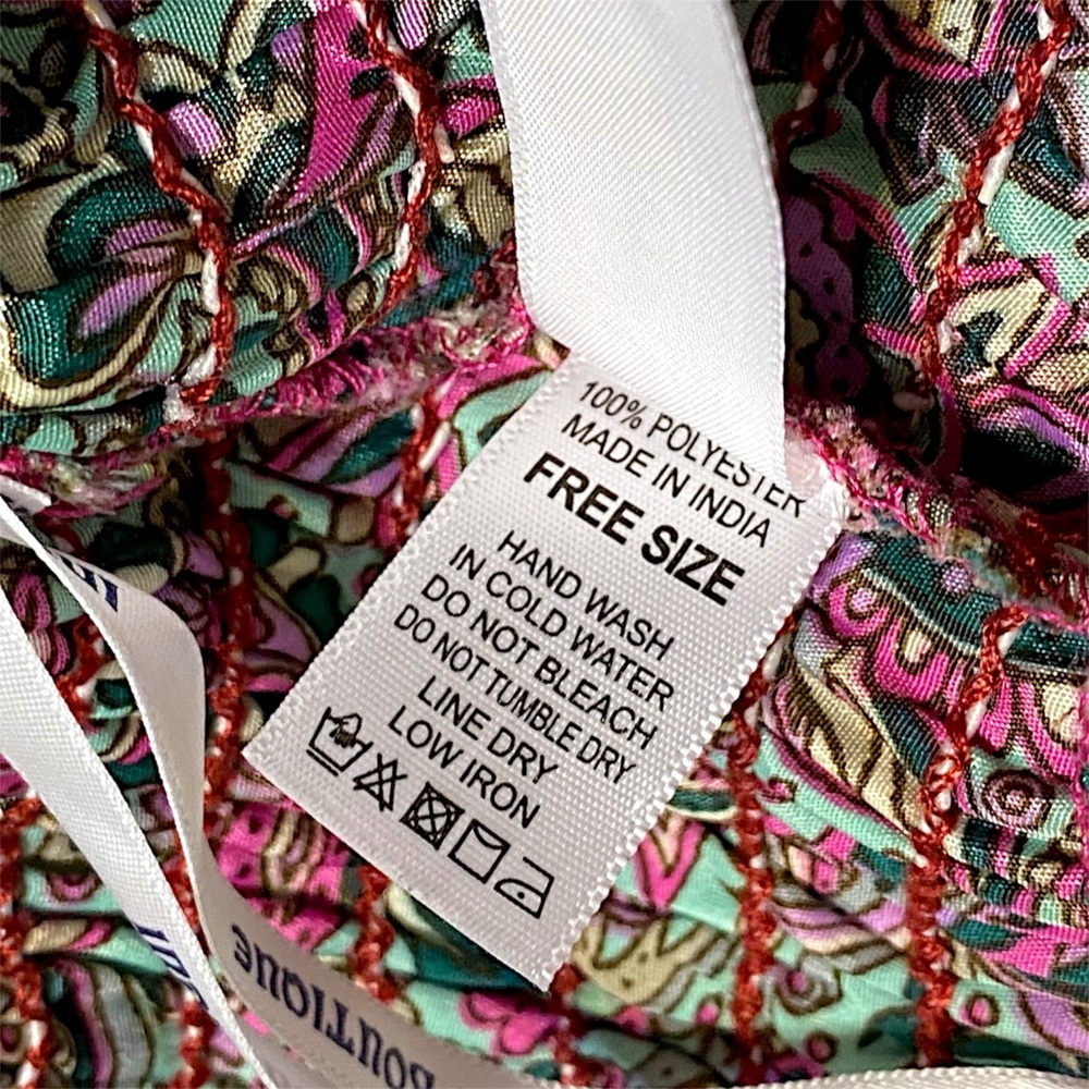 India Boutique Satin Extra Wide-Leg Boho Paisley Pants - Picture 7 of 8